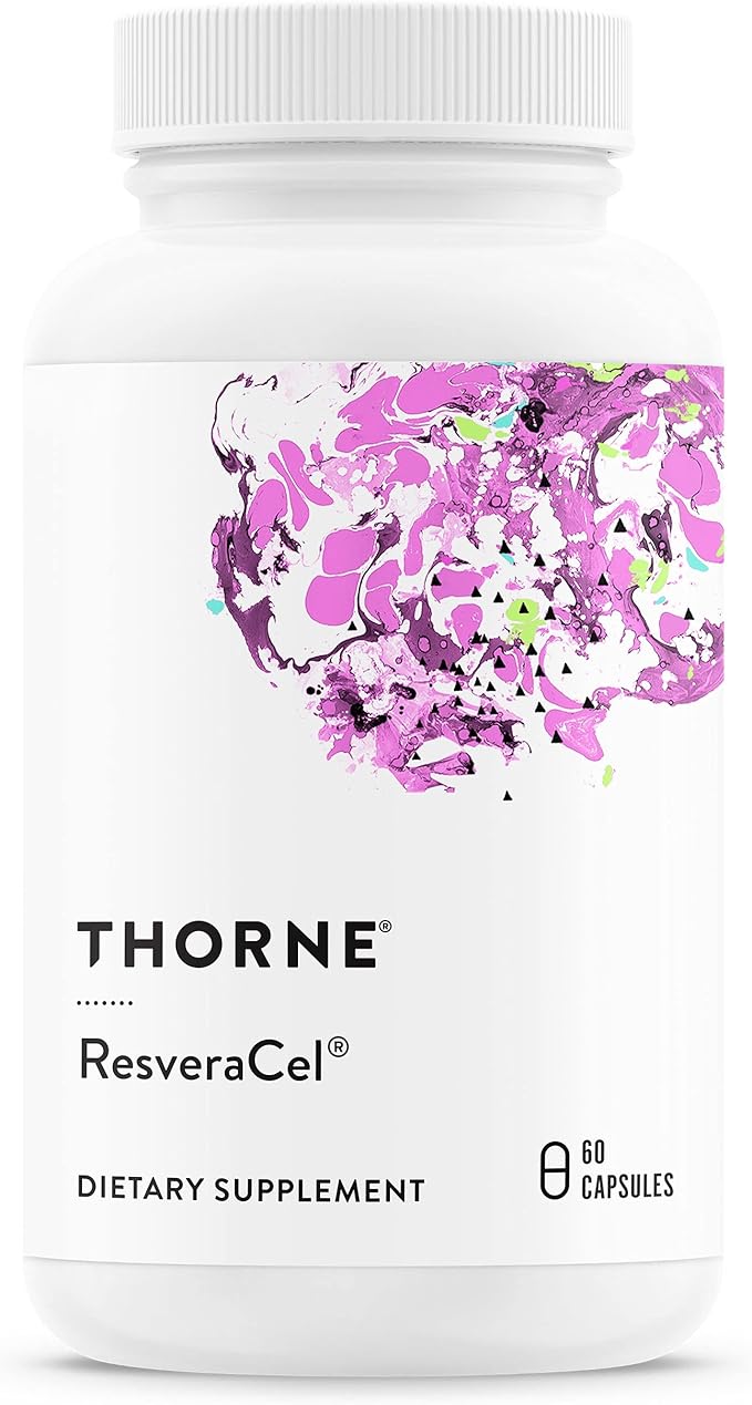 THORNE ResveraCel - Nicotinamide Riboside with Quercetin Phytosome and Resveratrol - Support Healthy Aging, Methylation, Cellular Energy Production and Metabolism - 60 Capsules - 30 Servings