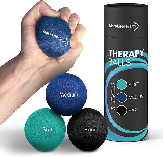 Hand Balls for Therapy - Hand Balls for Arthritis and Carpal Tunnel - Hand Exercise Ball for Improved Grip - Stress Balls for Adults